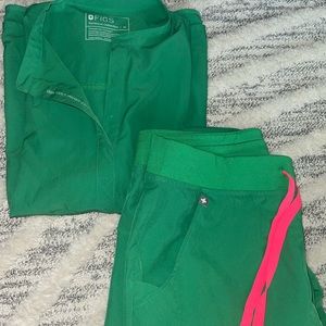 Womens Figs Safety Green Rafaela and Zamora Jogger Medium Scrubs